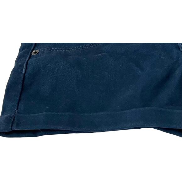 NO BO MID-RISE SHORTS JUNIORS, 1, NAVY BLUE, BACK POCKETS, BUTTONS & ZIP CLOSURE - Picture 6 of 10
